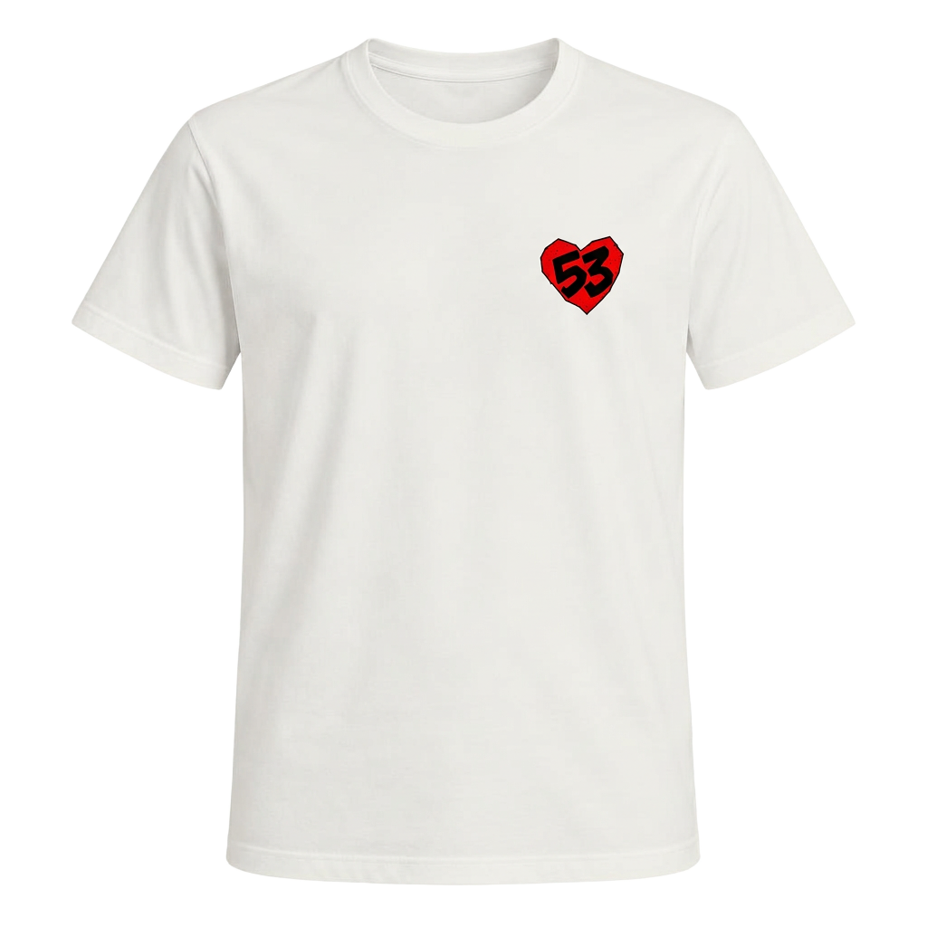 Camiseta blanca con logo ESTUDIO 53